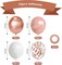 75 Pcs 12 Inch Rose Gold Balloons,Rose Gold and White Balloons,Rose Gold Metallic Latex Confetti Balloons for Birthday Wedding Engagement Bridal Shower Bachelorette Party Decorations